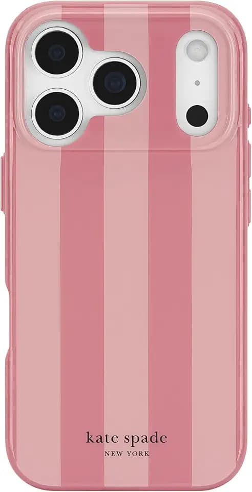 kate spade new york iPhone 17 Pro Case - Stripe Rose Coral