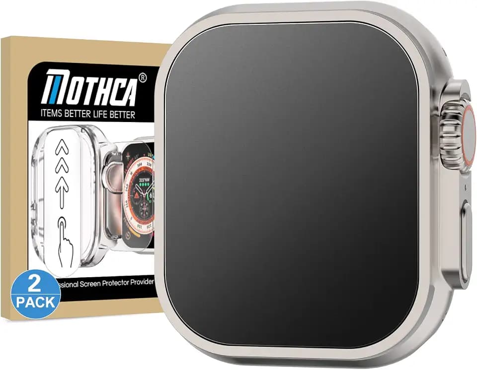 Mothca für Apple watch Ultra 3 (2025)/ Ultra 2/ Ultra 49mm für Panzerglas Matte, 2 Stück Matt Schutzfolie mit Rahmen (Nicht Hülle), 9H Anti-Fingerabdruck Displayschutz Folie