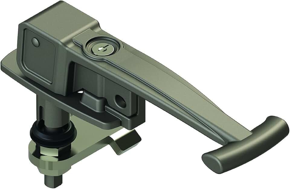 Lippert Components - 180753 Compression Latch with Key Locking Plug - Silver