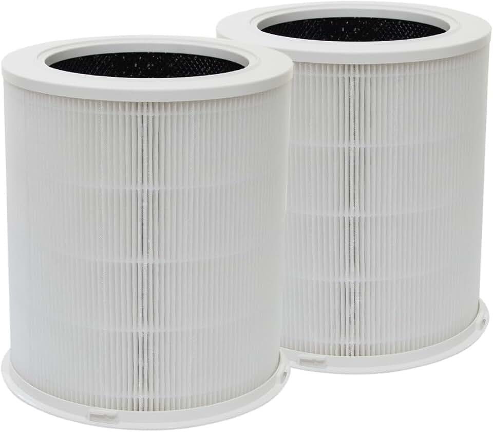 PUREBURG Ersatzfilter kompatibel mit Dayette FRESHDEW AP401 AP402 & JOWSET AP402 AP403 Luftreinigern, 2er-Pack H13 HEPA 4-stufige Filtration Aktivkohle, 2-in-1