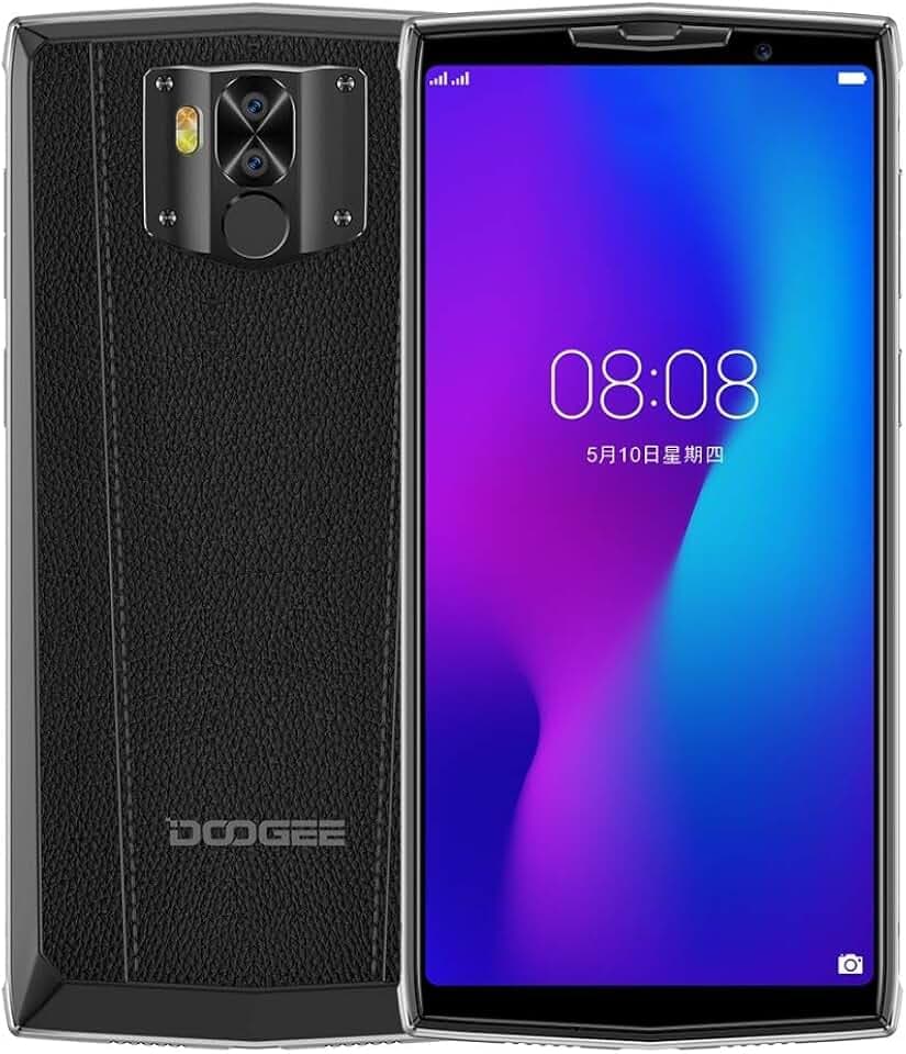 DOOGEE N100 10000mAh Akku Smartphone ohne Vertrag, drahtlose Aufladung unterstützt, 5,99 Zoll FHD + Handy Android 9.0, 21MP+8MP Dual-Rückfahrkamera, Helio P23 Octa Core 4GB+64GB, GPS NFC