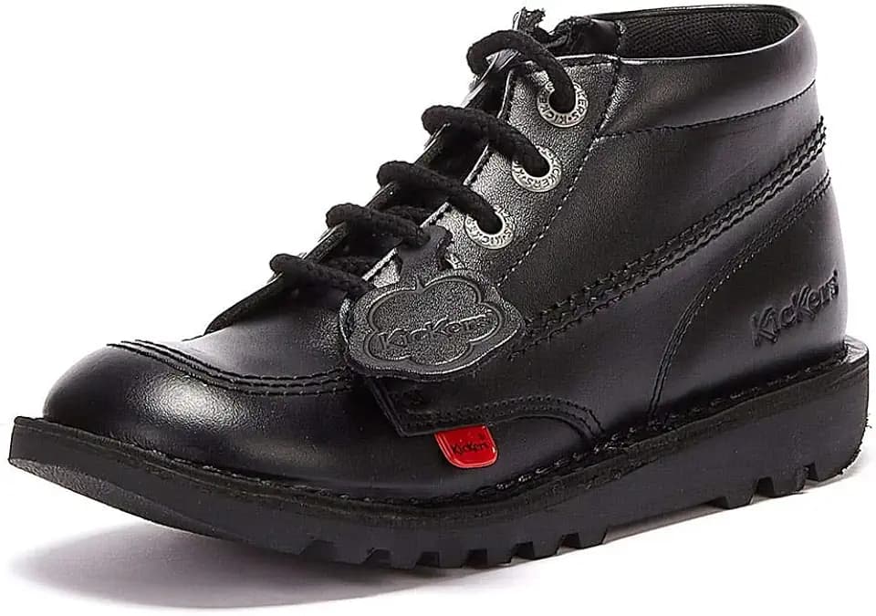 Kickers Kick Hi Zip Junior Schwarze Stiefel