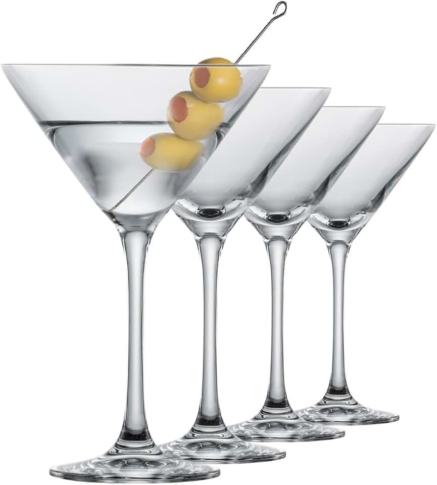 SCHOTT ZWIESEL Martiniglas Bar Special (4er-Set), klassische Martini Gläser, spülmaschinenfeste Tritan-Kristallgläser, Made in Germany (Art.-Nr. 123658), Klar, Kristall