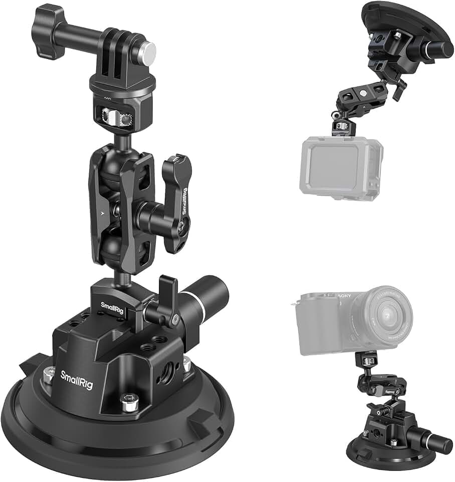 SMALLRIG 4" Camera Suction Mount with Ball Head Magic Arm – 4236C