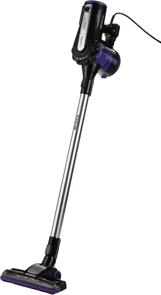 Ariete 2359 Handy Force RBT, kabelgebundener elektrischer Besen 2 in 1 Staubsauger und Krümelsauger, 600 W, HEPA-Filter, beutellose Zyklontechnologie, motorisierte Bürste, Flieder
