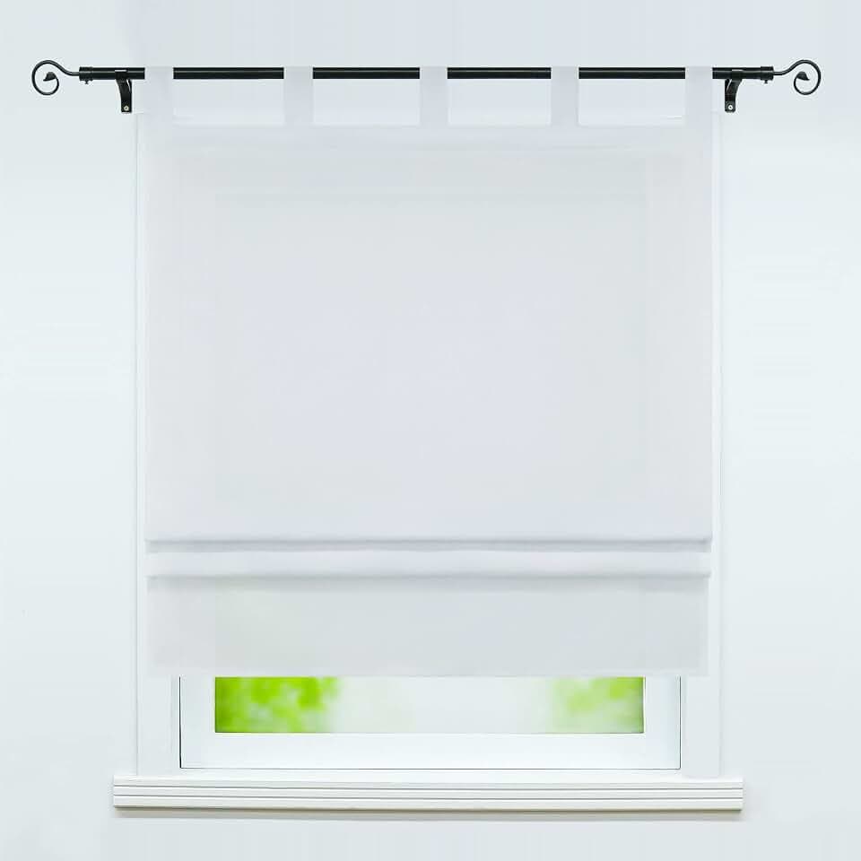 Delien Raffrollo Halbtransparente Gardine »Macaroon« B120 x H140 cm,Grau