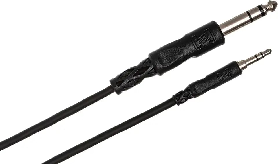 Hosa CMS-105 3.5 mm TRS to 1/4 Inch TRS Stereo Interconnect Cable, 5 Feet