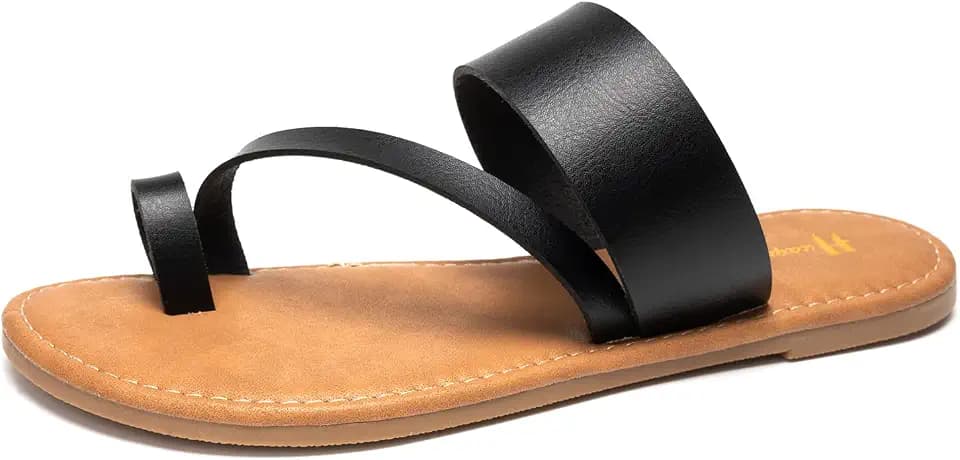 Huayuanwell Women's Slide Sandals Slip On Flat Sandals Flip Flop Thong Sandals Casual Summer Sandals