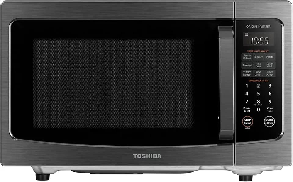 TOSHIBA Flatbed Microwave Oven with Inverter Technology, 1.3 Cu.Ft, 1200W