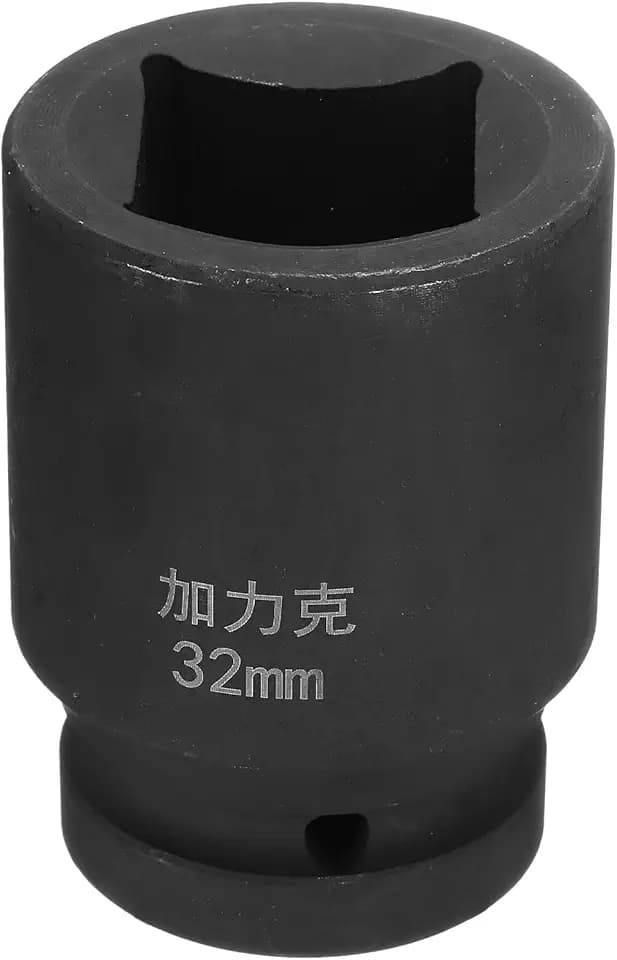 QUARKZMAN 4-Punkt-Viereckbuchse 1" Antrieb 32mm Stecknuss, Metrische Viereck-Impact-Buchse 40CR-Verdunkelung Standard-Rad-Buchsen Pneumatische Werkzeug für Auto Reparatur