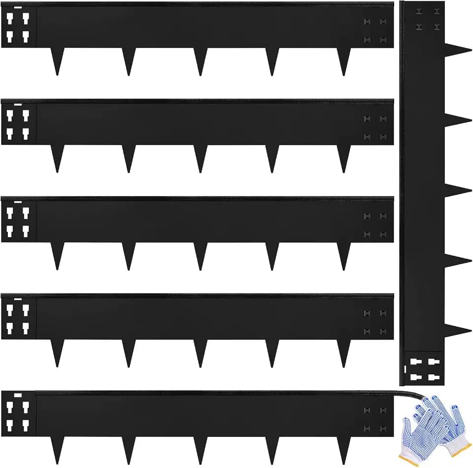 Metal Landscape Edging 8" H x 40" L, with Protection Strips