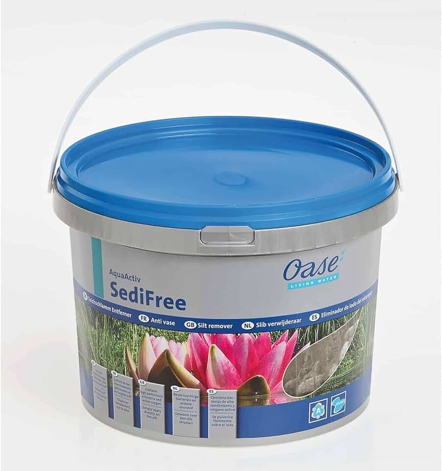 Oase 50561 AquaActiv SediFree, 5 l - Teichschlammentferner, gezielte Vorbeugung von Verschlammung, Dauertrübung und Algenpolstern, beschleunigt Schlammabbau