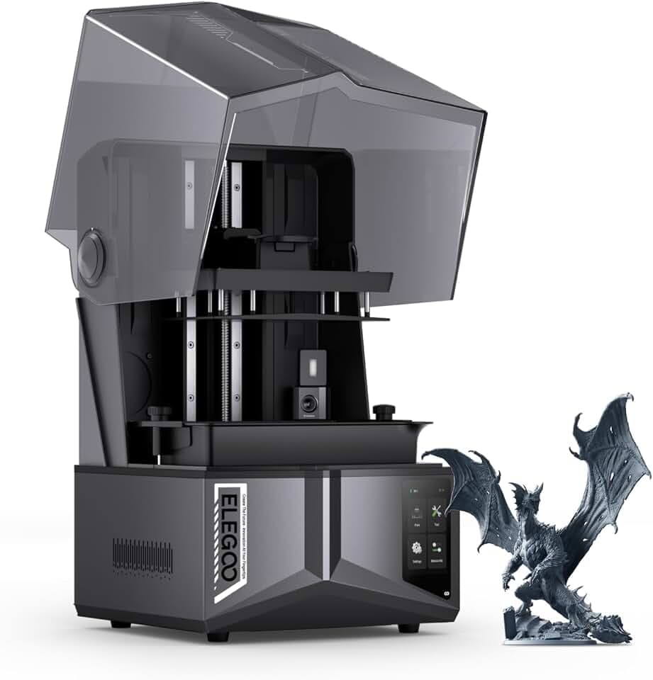 ELEGOO Saturn 4 Ultra 16K Resin 3D Drucker mit Klappdeckel, Smart Tank-Heizung bei 30 °C, 150 mm/h Hochgeschwindigkeitsdruck, Große Druckgröße von 211,68 x 118,37 x 220 mm³