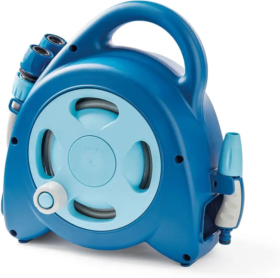 G.F. Srl, Schlauchtrommel Aquabag Kollektion for Ocean, kompakt mit 16,5 m Schlauch, ideal für die Bewässerung von Pflanzen und Blumen auf Balkon, Terrasse oder mittelgroßen Garten