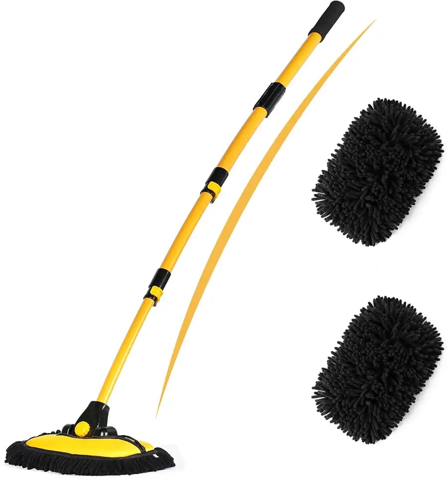 EVERRUSH 56.7" Car Wash Brush Mop Microfiber Car Washing Sponge with Long Handle