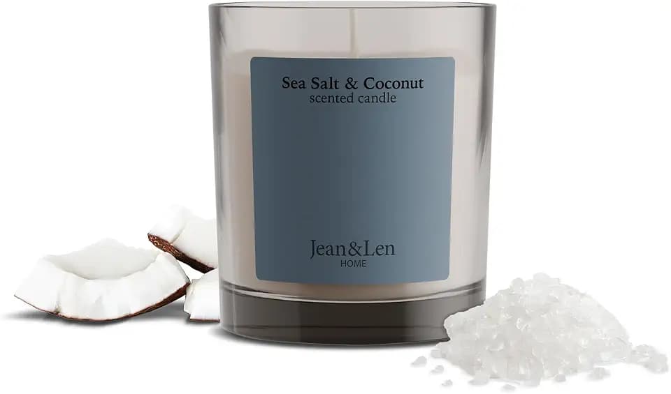Jean & Len Scented Candle Sea Salt & Coconut, vegan, 195 g