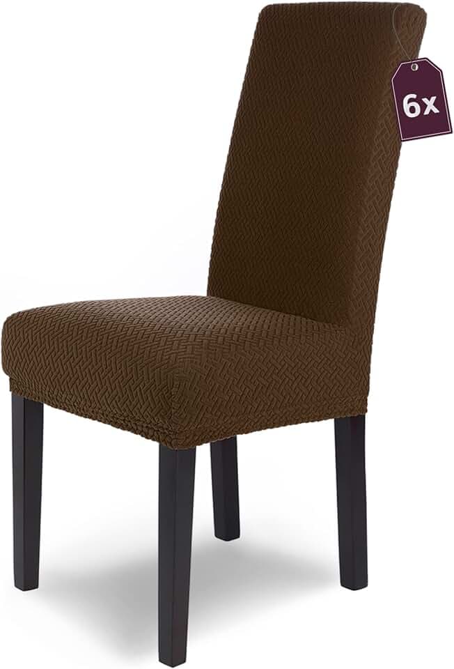 Scheffler Home Stuhlhussen Braun 6er Set Schwingstühle Luna
