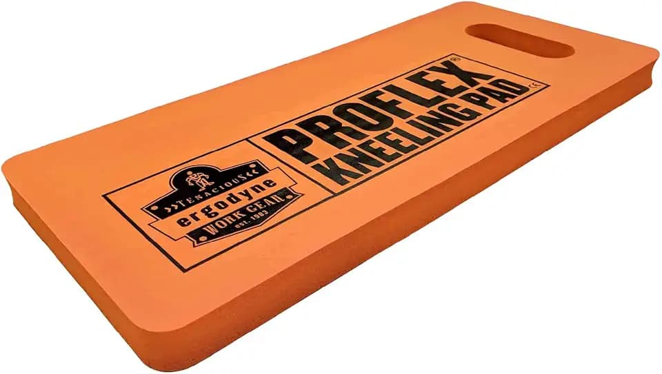 Ergodyne ProFlex 375 Kneeling Pad, Foam Knee Cushion, Water Resistant Kneeling Mat, 8" x 18" x 1,Orange, Compact