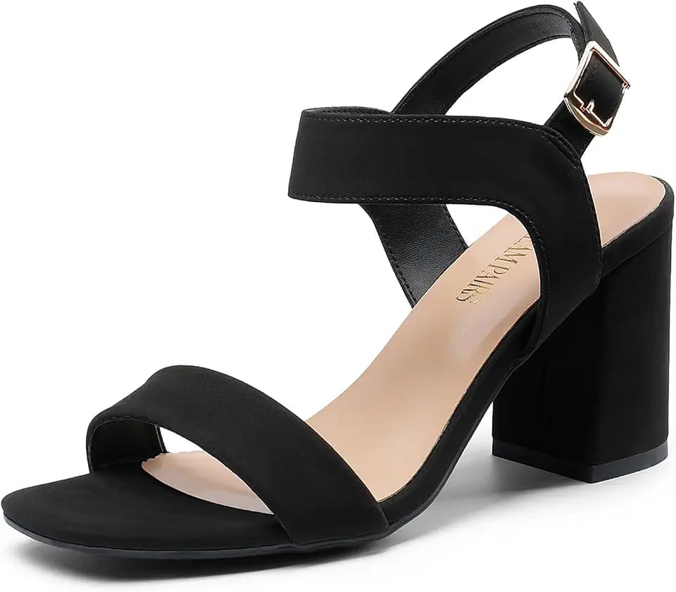 DREAM PAIRS Women's Heeled Sandals Chunky Heels