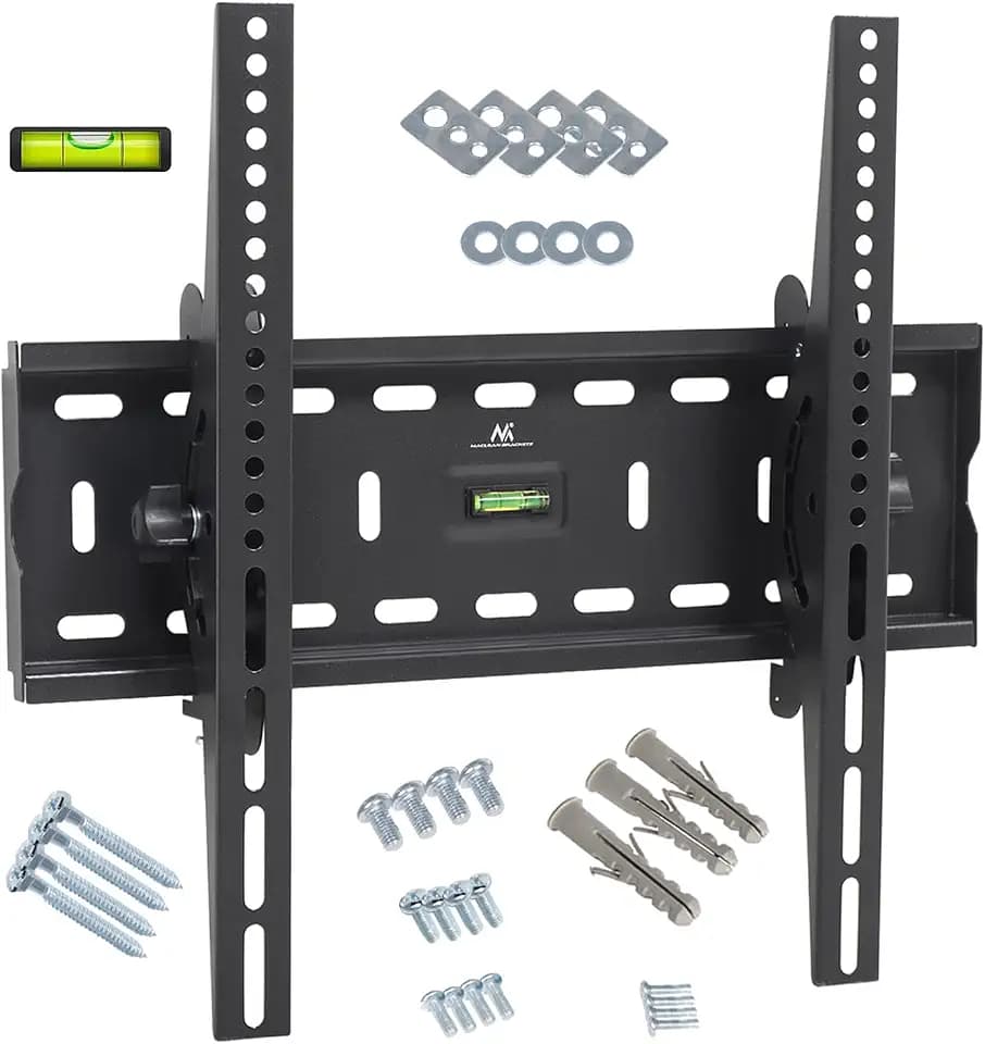 Maclean MC-778 TV Wandhalterung für OLED QLED LCD LED Plasma Fernseher Halterung bis 45kg 26-65" Neigung von -15° bis +15° Max VESA 400x400