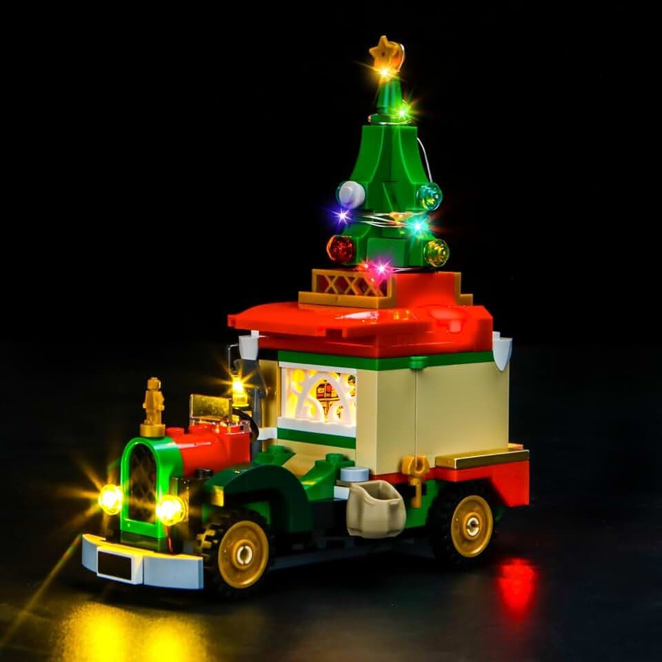 LocoLee Licht Set Kompatibel mit Lego 40746 Lieferwagen des Weihnachtsmanns, Nur Lichter Set - Kein Modell, Licht Beleuchtung Set Compatible with Lego Santa's Delivery Truck 40746