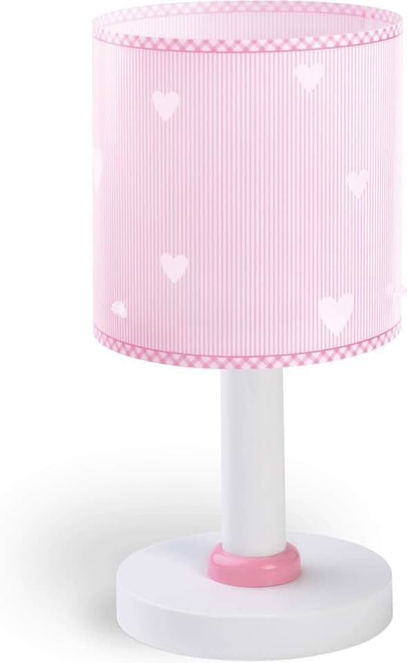 Dalber 62011S Sweet Dreams Tischlampe, Plastik, rosa, 15 x 15 x 29 cm