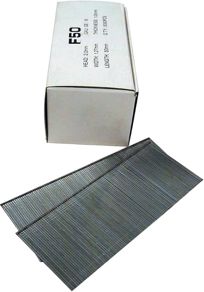Güde 40217 Stifte für Druckluft-Nagler MIDI 50 mm (verzinkter Stahl, 1 mm Stiftstärke, 50 mm Nagellänge, 2 mm Nagelkopf-Durchmesser, 5000 Stück pro Verkaufseinheit, 100 Stück pro Nagelreihe)