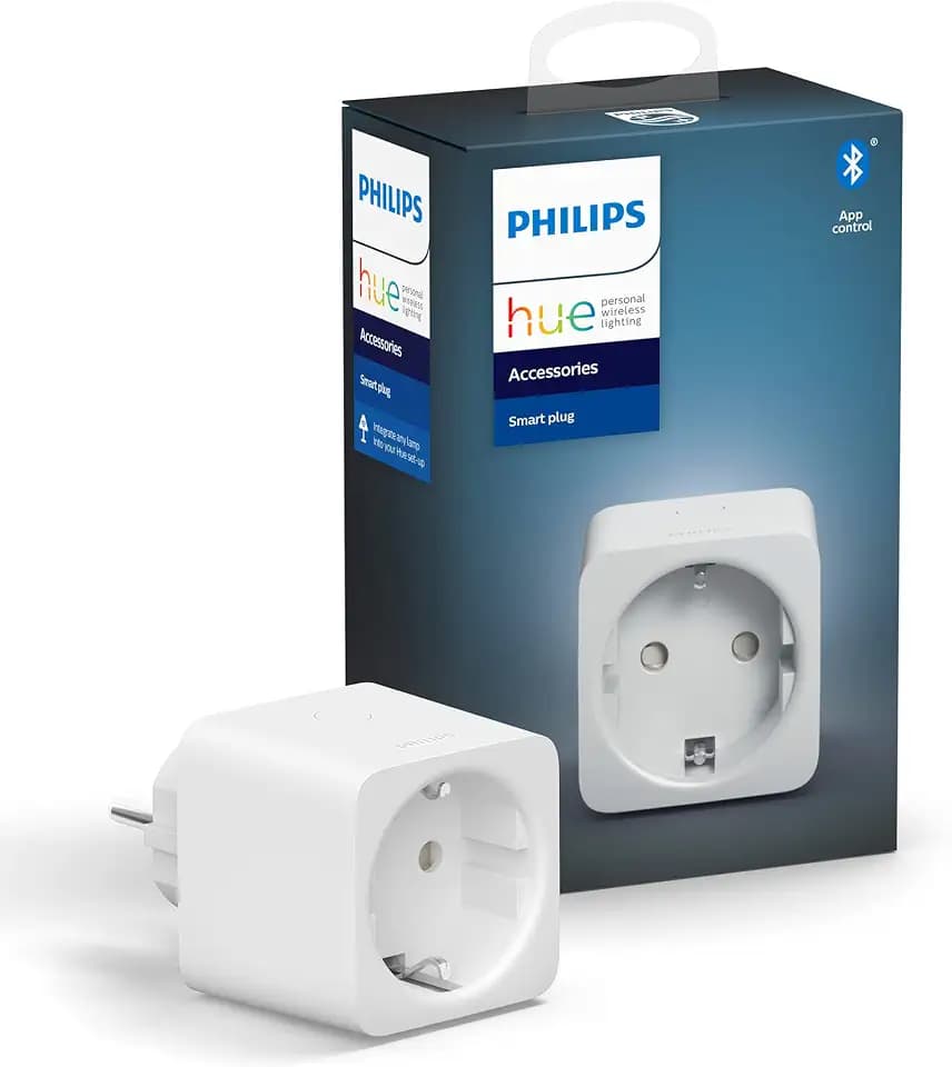 Philips Hue Smart Plug weiß, smarte Steckdose, kompatibel mit Amazon Alexa (Echo, Echo Dot)