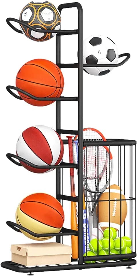 Ballständer Basketball Aufbewahrungsregal für Sportgeräte, Ballregal