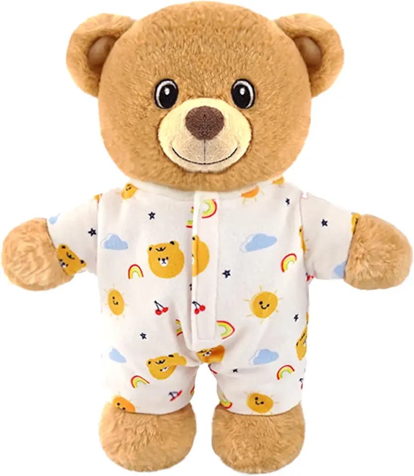 Teddy Bear Stuffed Animal Plush with Removable Pajamas Outfit 12 Inch