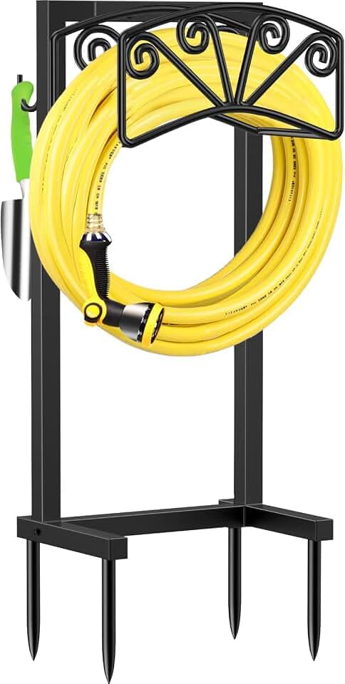 TomCare Garden Hose Holder, Heavy Duty Water Hose Hanger for 160FT Hose