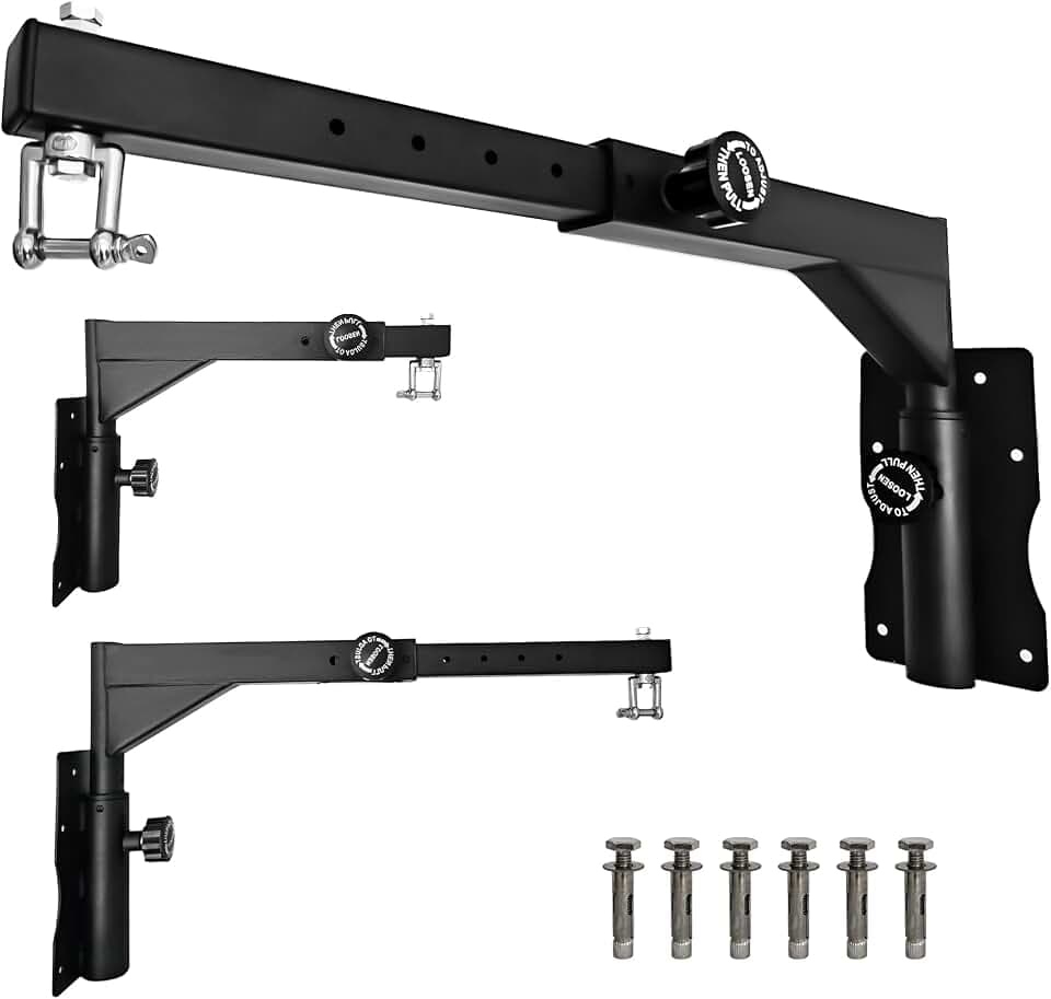 Heavy Duty Punching Bag Hanger, Wall Mounted Punching Bag Hanger, Adjustable Length and Height Heavy-Duty Punching Bag Bracket, Suitable for Home Gym