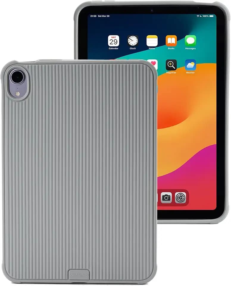 Anti-Slip Case for iPad mini (A17 Pro) 2024 / 6th Gen 2021 (Gray)