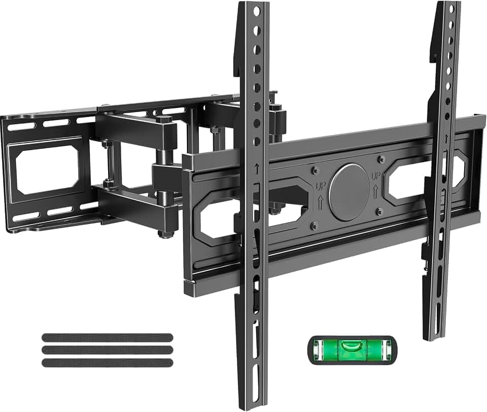 MOUNTUP TV Wall Mount for Most 26-65 Inch Flat/Curved TVs, Full Motion TV Mount Fit 16" Wood Stud, Wall Mount TVs Bracket with Dual Swivel Articulating Arm Max VESA 400x400mm up to 99 LBS