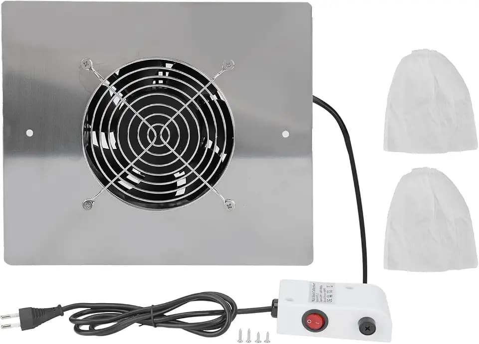60 W Professioneller Nagelstaubsauger, Leistungsstarke Eingebettete Nagel Staubsauger Maschine, Praktische Nagelkunstsalon Reinigungsausrüstung für Maniküre, Pediküre, Nail Art, Gerät