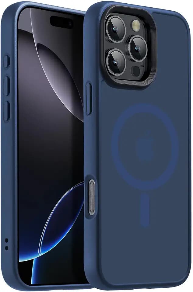 for iPhone 16 Pro Max Case, Magnetic & Shockproof, Blue