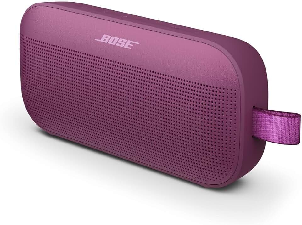 Bose SoundLink Flex Tragbarer Bluetooth Lautsprecher (2. Gen), Tragbarer Outdoor Lautsprecher, wasserdicht/staubdicht, mit naturgetreuem Klang, bis zu 12h Akkulaufzeit, Maulbeer-Rosa - Limited Edition