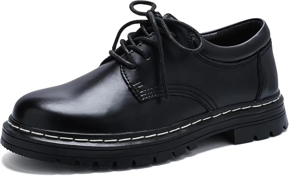 Oxford Shoes for Women Lace Up Slip Resistant Leather Casual Comfort Business Work Office Dress Shoes