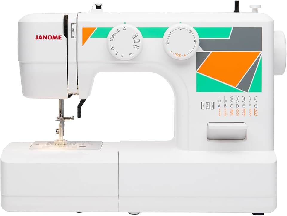 Janome mod-11 Leicht zu bedienende Nähmaschine mit 11 Maschen, und 5 Feed Hunde MOD-15