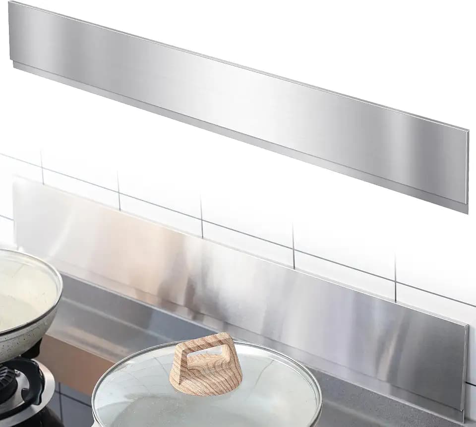 Moxweyeni Stainless Steel Backsplash for Stove, Silver, 29.75" X 4.75"