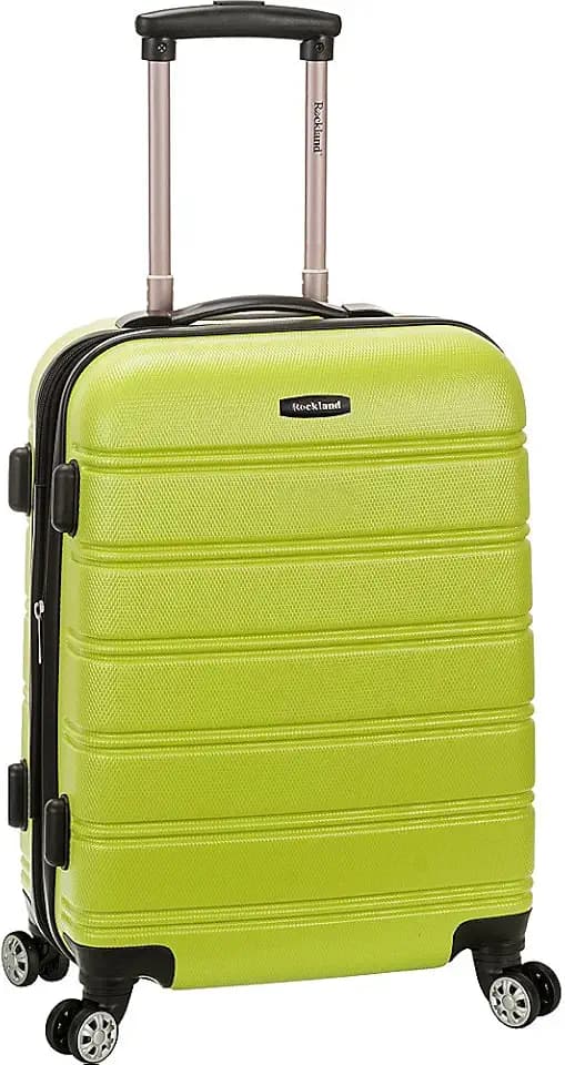 Rockland Melbourne Hardside Expandable Spinner Wheel Luggage, Carry-On 20", Lime