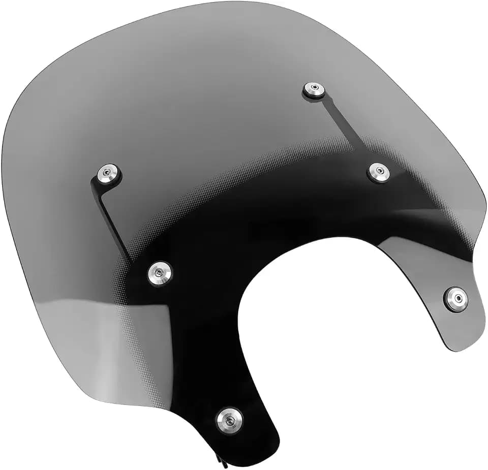 Motorcycle Windscreen Windshield Compatible with Harley Nightster 975 RH975 RH 975 2022-2026 Nighster 975 Special RH975S 2023 2024 2025 2026 PC Windscreen Double Bubble (L-Black Bracket)