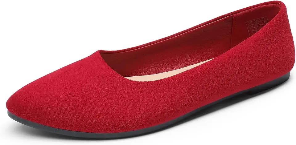 DREAM PAIRS Women's Pointed Toe Flexible Flats
