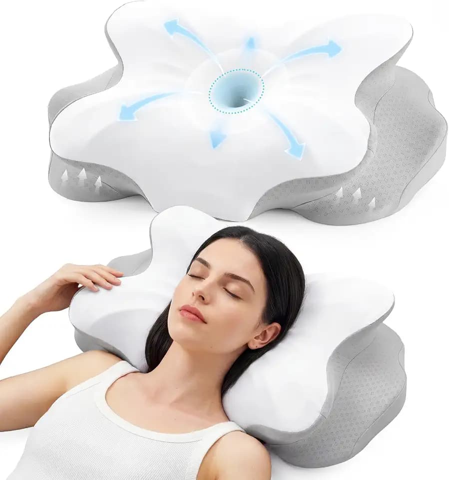 Ergonomisches Nackenkissen, 2-Höhen Memory Foam