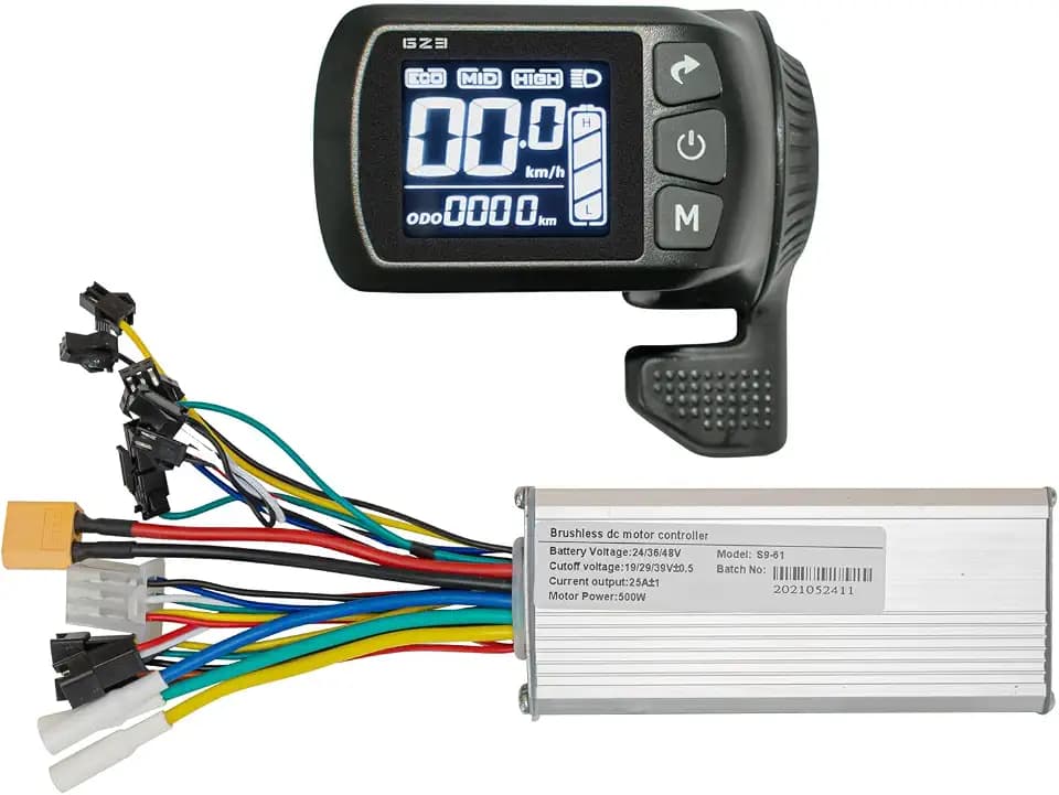 24V 36V 48V Ebike Controller Kit 500W Brushless Controller and LCD Display