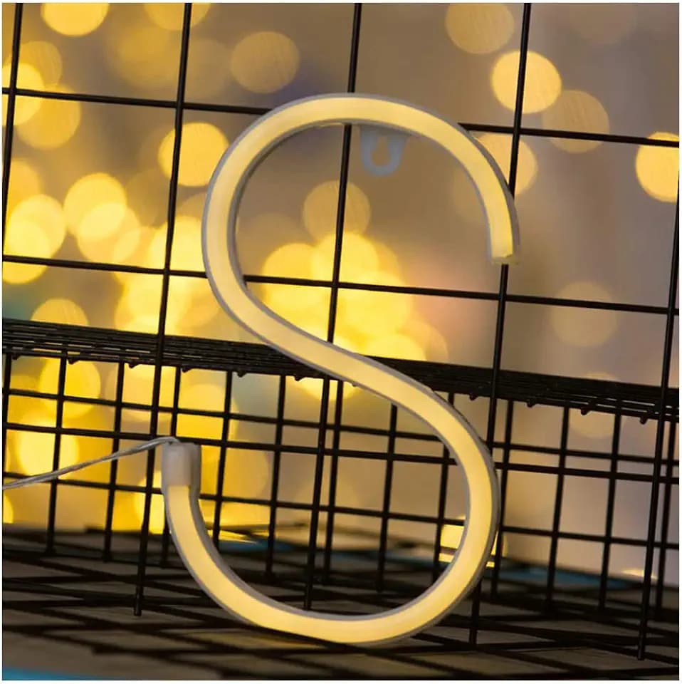 ENUOLI Warm White Letter Neon Sign Words Neon Lights LED Alphabet Neon(S)