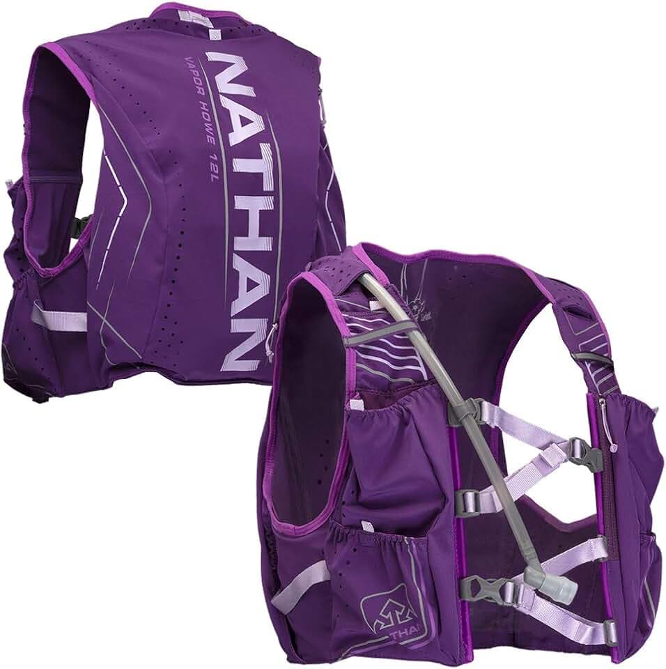 Nathan Women’s Hydration Pack/Running Vest - VaporHowe 2.0-12L Capacity with 1.6 L Water Bladder, Hydration Backpack - Running, Marathon, Hiking, Outdoors, Cycling and More