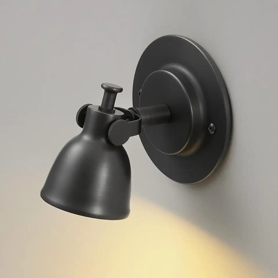 Black Small Wall Sconce Hardwired Single - Matte Brass Mini Bell Light
