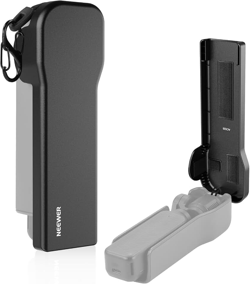 NEEWER Pocket 3 Schutzhülle mit Karabiner, Heavy Duty Shockproof Obere Hard Case Reise Schutzkappe Kompatibel mit DJI Osmo Pocket 3 Gimbal Bildschirm Objektiv Schutz Creator Combo Zubehör, AC026