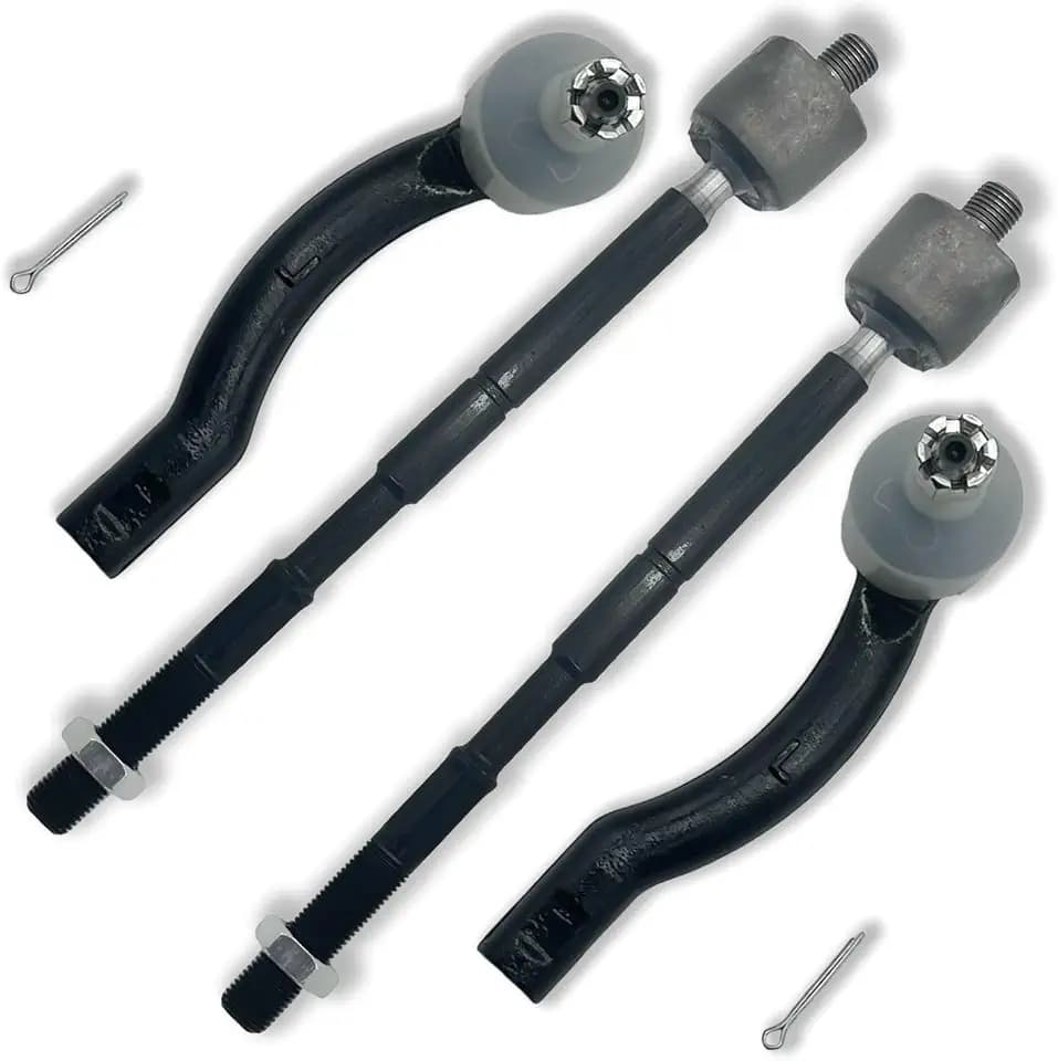 4pcs Front Inner & Outer Tie Rod Ends Kit Fit for Toyota Corolla 2003 2004 2005 2006 2007 2008 | Replaces EV470 ES80431 ES80432